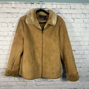 Coaco New York Suede and Faux Fur Lined Jacket